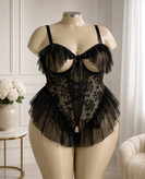 Sleepwearلباس خواب فانتزی فاق باز سایز بزرگ کد 1416