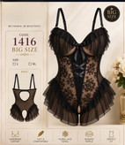 Sleepwearلباس خواب فانتزی فاق باز سایز بزرگ کد 1416