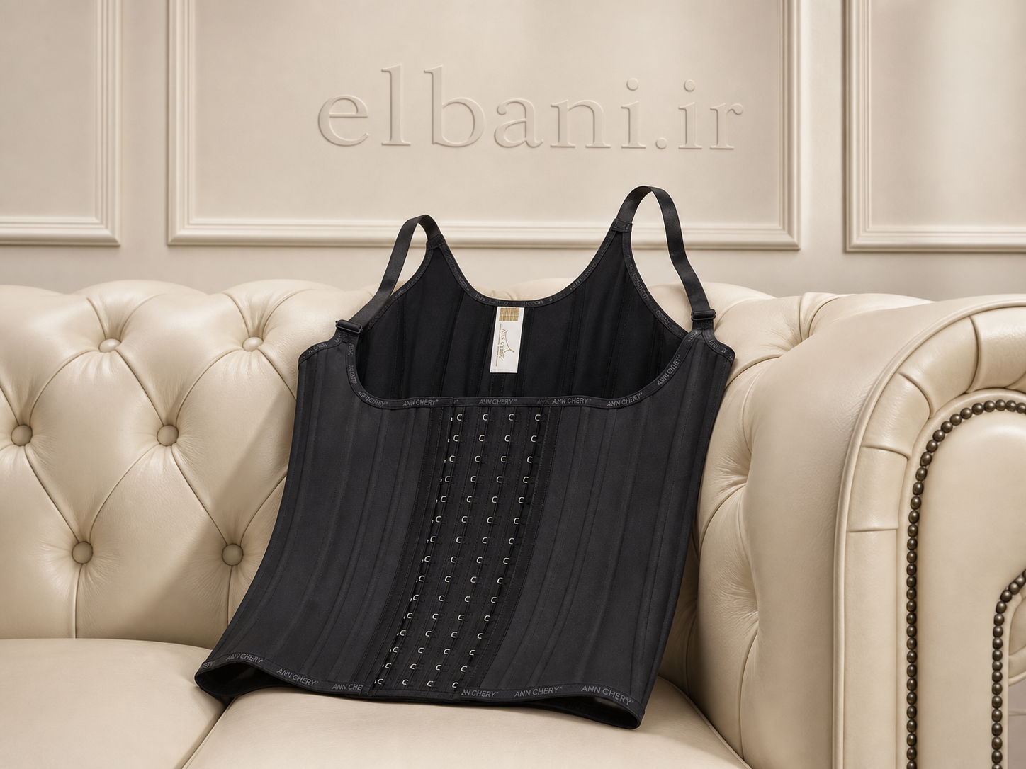 گن لاغری  ساعت شنی تاپی 25 فنره 6 قزنه مشکی-ANNCHERY-Hourglass-shaped waist trainer