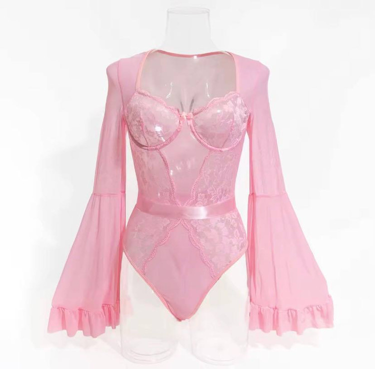 Sleepwearلباس خواب بادی فانتزی زنانه آستین کلوش 5252
