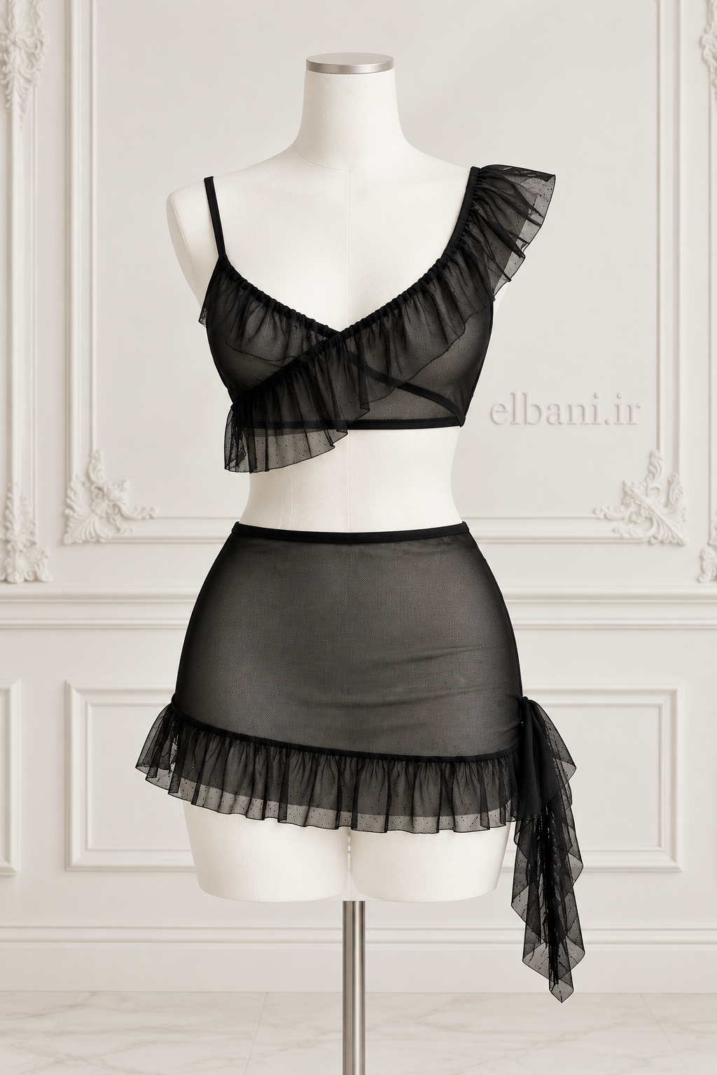 Sleepwearلباس خواب فانتزی تاپ و دامن  زنانه 1754